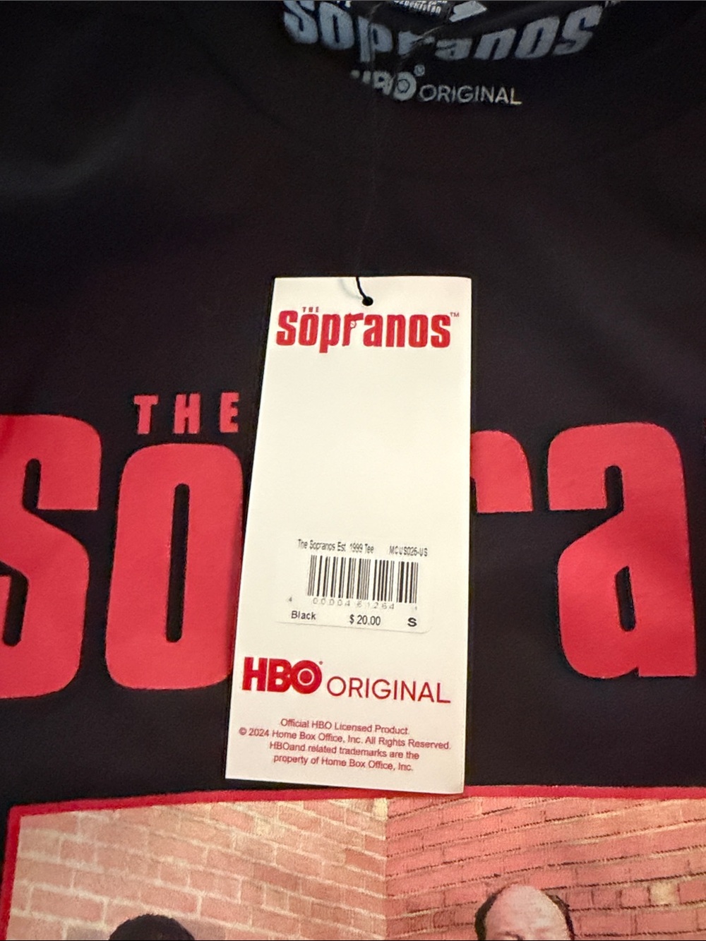 Soprano Black Short-Sleeve Graphic Tee with Red Print - Picture 2 of 2